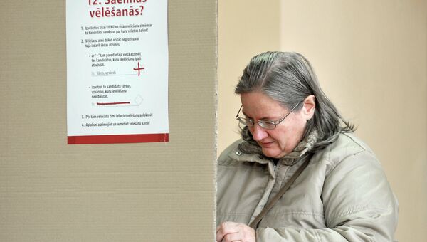 Голосование на парламентских выборах в Латвии. Архивное фото