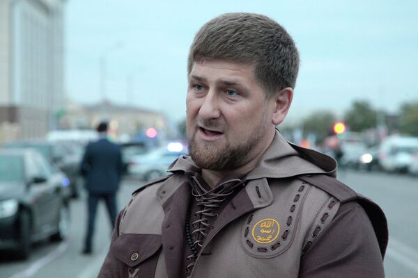 Глава Чечни Рамзан Кадыров на месте взрыва в Грозном