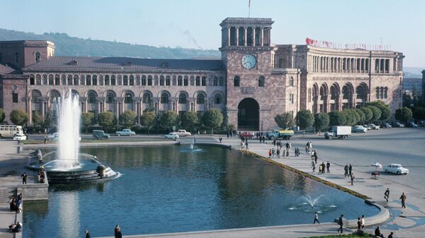 Вид на площадь имени Ленина в Ереване, архивное фото