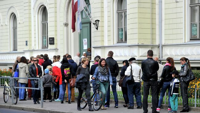 Голосование на парламентских выборах в Латвии