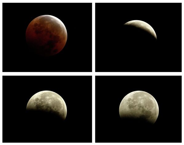 Фазы луны во время полного затмения 8 октября 2014