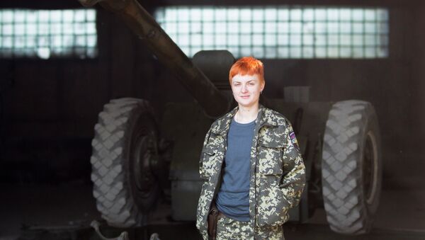 Одна из женщин, воюющих за ДНР, Ирина с позывным Гайка