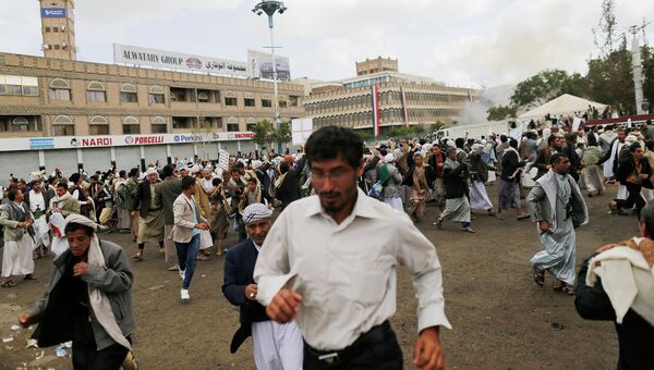 Взрыв в столице Йемена Сане. 9 октября 2014