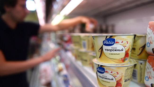 Продукция финского производителя молочных продуктов Valio. Архивное фото