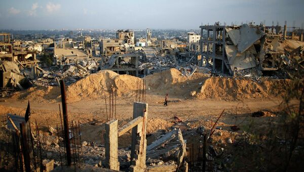 Дома, разрушенные в результате 50-дневной войны между Израилем и Палестиной