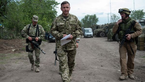 Генерал-полковник Валерий Гелетей в Славянске. 6 июля 2014