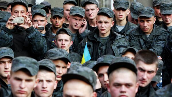 Бойцы Нацгвардии Украины устроили бунт и пошли на Киев. Архивное фото