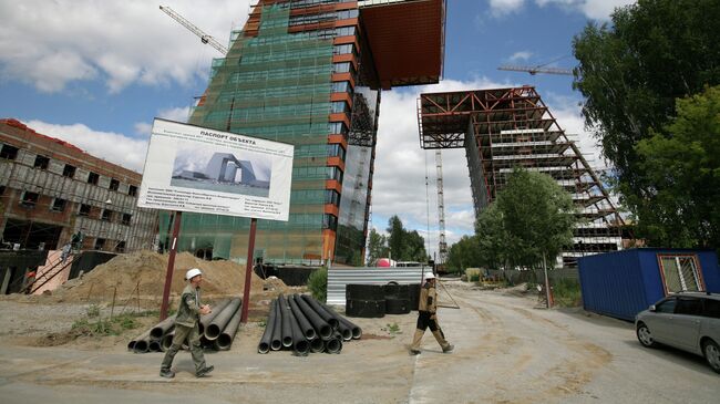 Строительство технопарка новосибирского Академгородка. Архивное фото