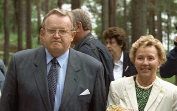 Президент Финляндии Марти Ахтисаари, его супруга Эва Ахтисаари