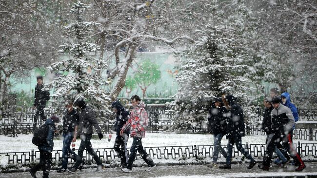 Первый снег в Екатеринбурге