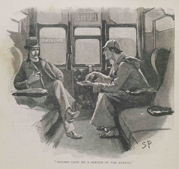 Знаменитые иллюстрации Сидни Пейджета представленные на выставке о Шерлоке Холмсе