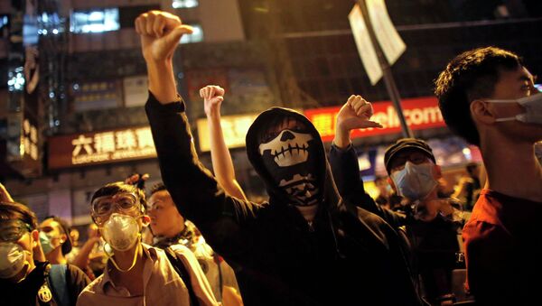 Акция активистов движения Occupy Central в Гонконге