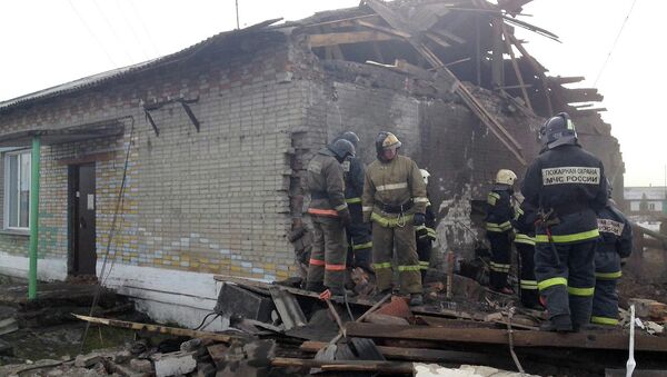 Спасательные работы на месте взрыва котельной в поселке Степной Новосибирского района