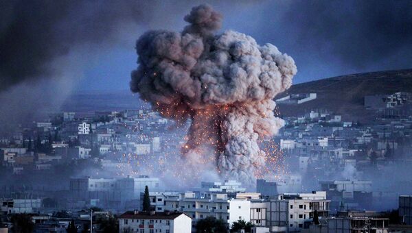 Взрыв в городе Кобани. Сирия. Архивное фото
