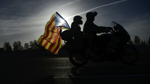 Акции в Барселоне в поддержку референдума о независимости Каталонии. Архивное фото