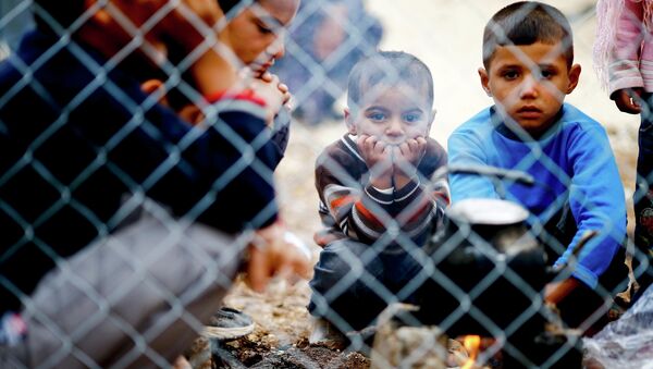 Дети курдских беженцев из сирийского города Кобани