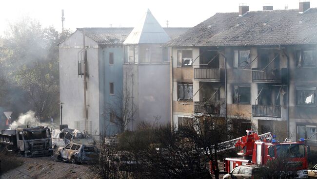 Взрыв бытового газа в городе Людвигсхафен. Германия, 23 октября 2014