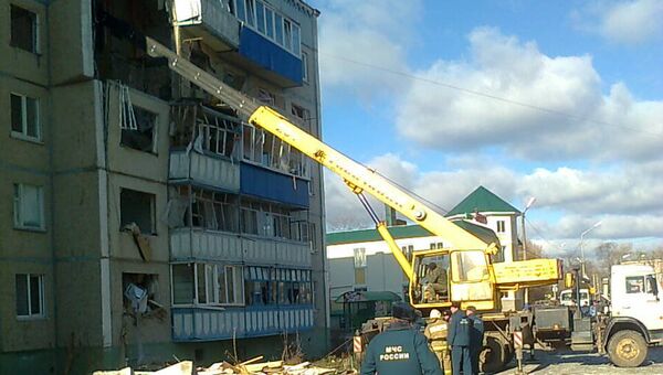Обрушение дома в городе Данков Липецкой области