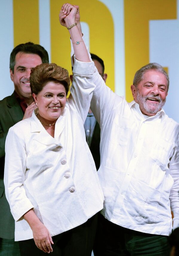 Президент Бразилии Дилма Руссефф и бывший президент Луис Игнасио Лула да Сильва