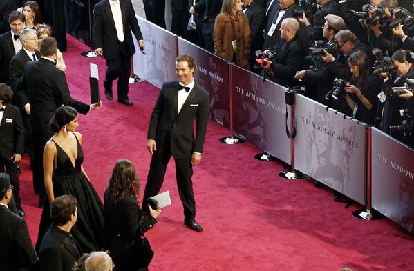 Американский актёр, сценарист, режиссёр и продюсер Мэттью Макконахи на церемонии вручения премии Оскар. 2011