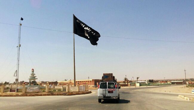 Флаг террористической группировки Исламское государство