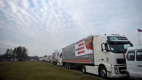 Отправка российского гуманитарного конвоя на Украину. Архивное фото