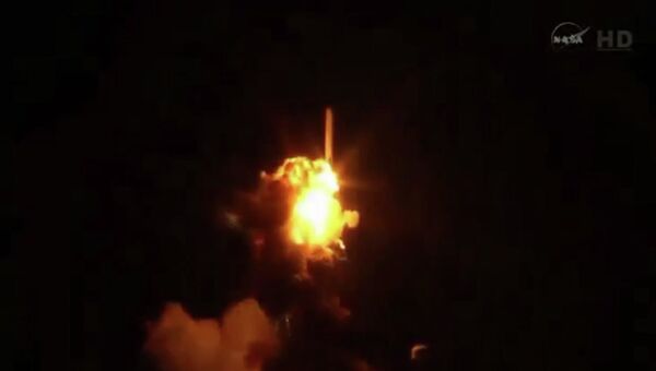 Взрыв ракеты-носителя Antares в США