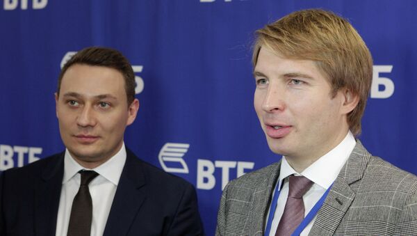 Управляющий ВТБ в СКФО Виктор Кузьменко и вице-президент банка ВТБ Юрий Семенов