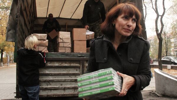 Донецкие школы получают российские учебники. Архивное фото