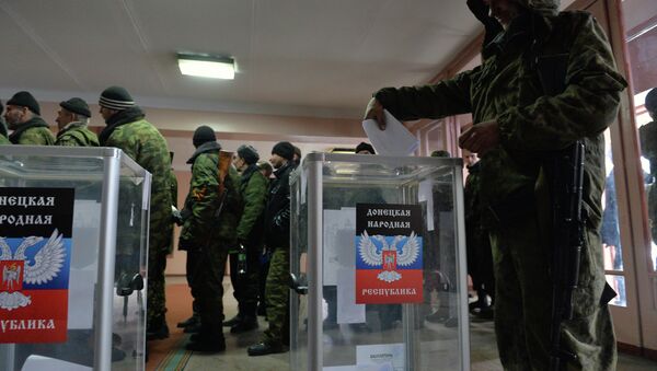 Избирательный участок в ДНР. Архивное фото