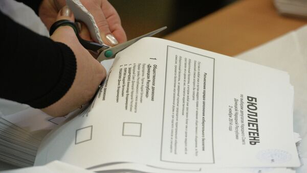 Подчет голосов на выборах в ДНР. 2 ноября 2014
