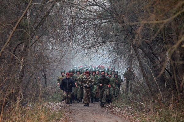 Сдача экзамена на краповый берет служащими белорусского спецназа