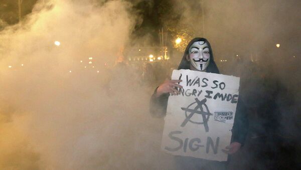 Акция Anonymous в Лондоне