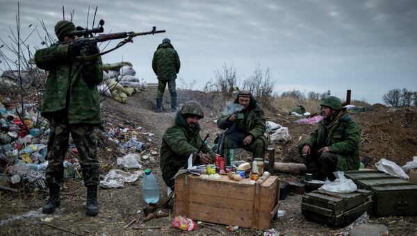 Ополченцы Луганской народной республики. Архивное фото