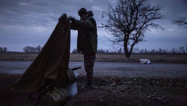 Ополченец в Донбассе, архивное фото