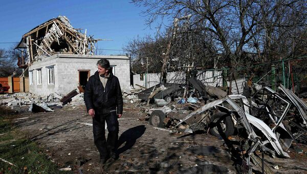Донецк после обстрела. 6 ноября 2014