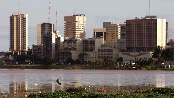 Вид на район Абиджана, Кот Д'Эвуар. Архивное фото