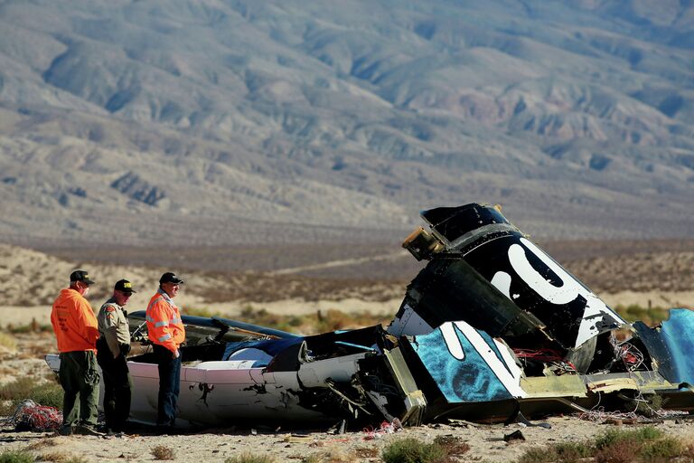 Место крушения суборбитального корабля SpaceShip Two компании Virgin Galactic