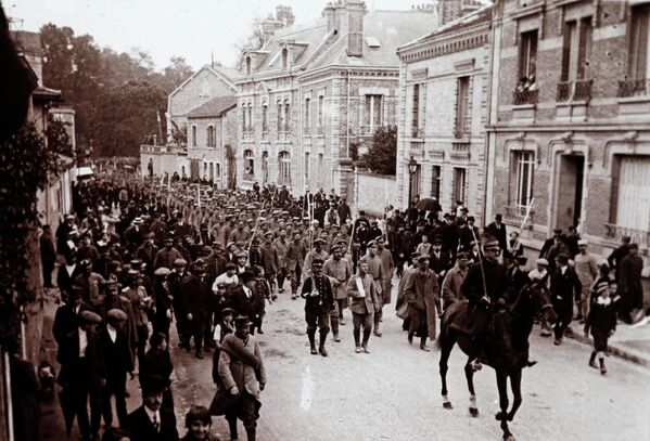 Пленные немецкие военные в восточной Франции. Первая мировая война