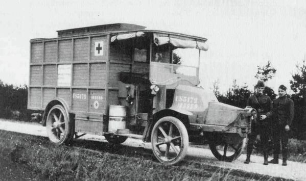 Медицинский грузовик Рено. Первая мировая война