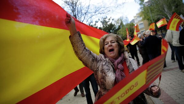 Акции протеста в Испании против каталонского опроса о независимости