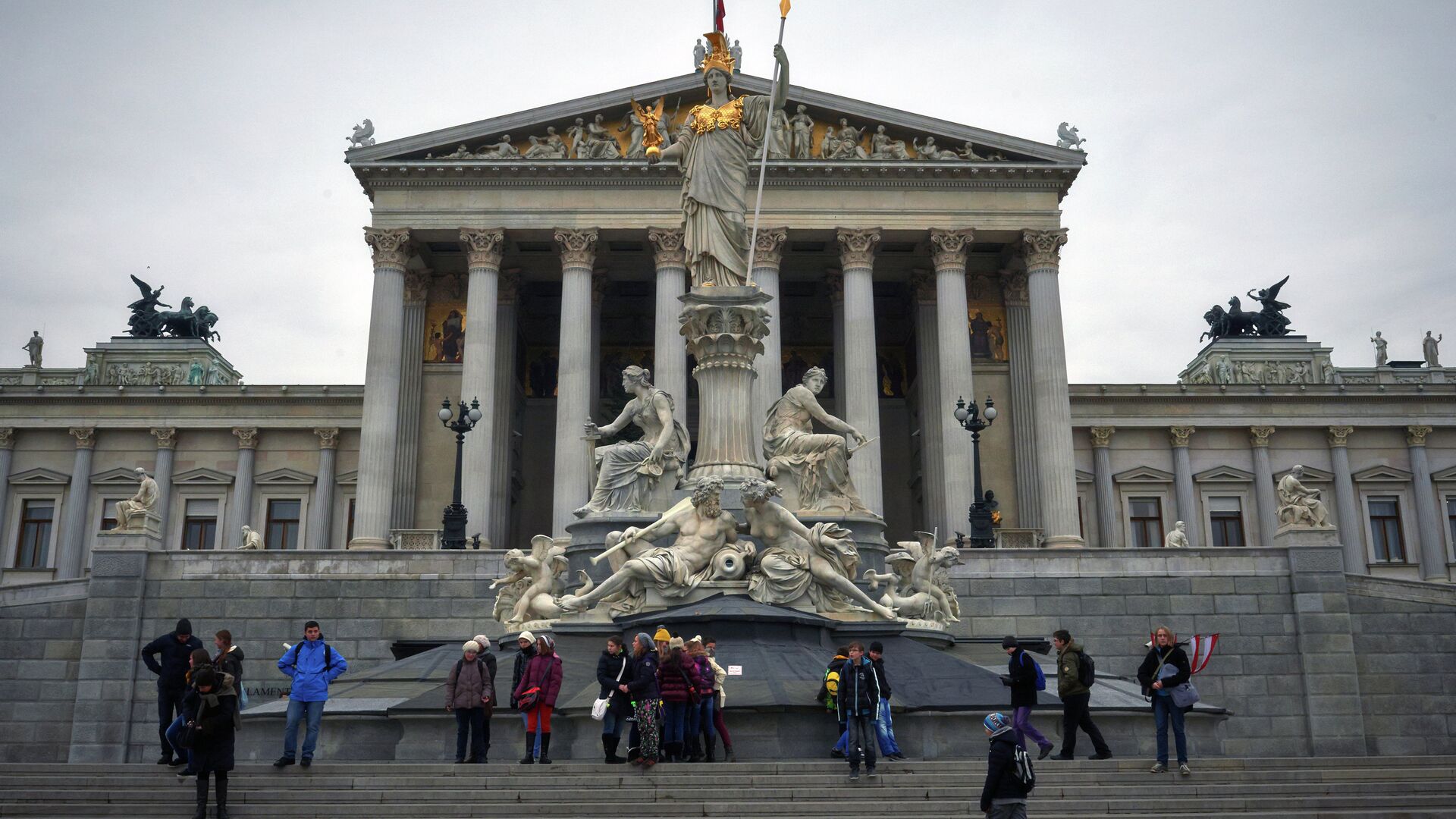 Вид на здание австрийского парламента в Вене - РИА Новости, 1920, 21.11.2023