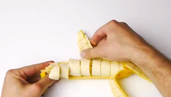 Никакого мошенничества: банан, разрезанный изнутри
