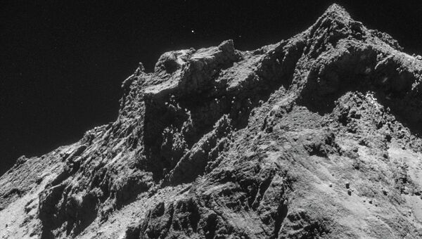 Фотография кометы Чурюмова-Герасименко, сделанная космическим аппаратом Розетта (Rosetta). 23 октября 2014