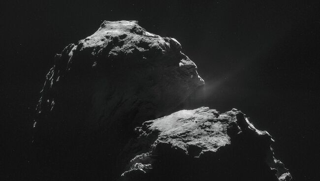 Фотография кометы Чурюмова-Герасименко, сделанная космическим аппаратом Розетта (Rosetta). 11 ноября 2014