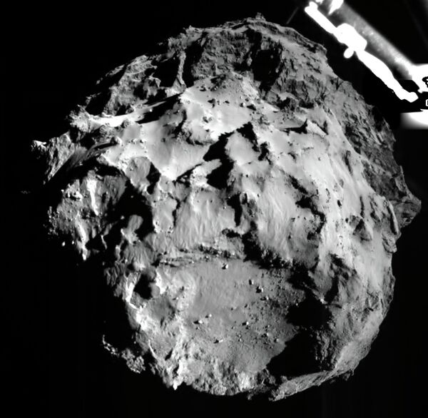 Фотография поверхности кометы Чурюмова-Герасименко, сделанная модулем Фил при посадке. 12 ноября 2014