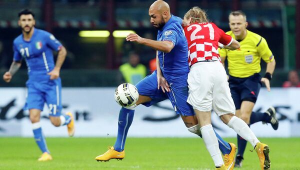 Отборочный матч ЧЕ-2016 по футболу между сборными Италии и Хорватии
