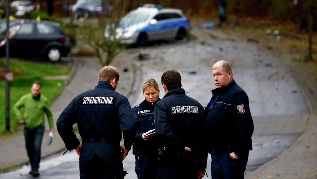 Последствия взрыва в населенном пункте Хомберг, Германия