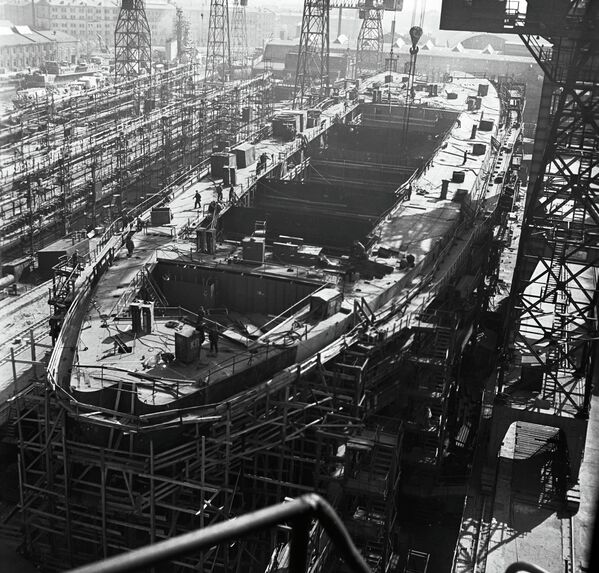 Строительство атомного ледокола Ленин