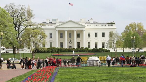 Вид на здание Белого дома в Вашингтоне.